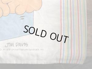 眠たそうなガーフィールドが描かれた70〜80年代ビンテージ枕カバー