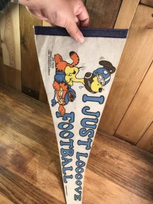 他の写真3: Garfield & Odie “I Just Loooove Football” Pennant　ガーフィールド　ビンテージ　ペナント　オーディー　70〜80年代