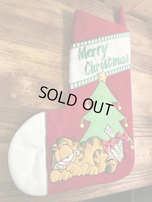 ガーフィールドのクリスマス用の80年代ビンテージ靴下