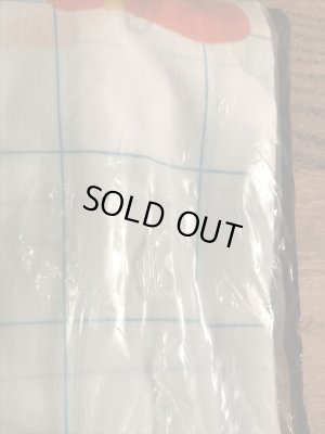 セサミストリートのキャラクターと数字が描かれた70年代ビンテージツインフラットシーツ