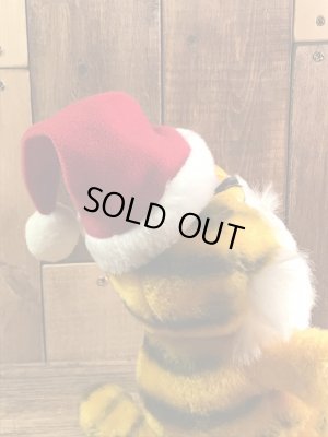 ガーフィールドのサンタクロースの80年代ビンテージ縫いぐるみ