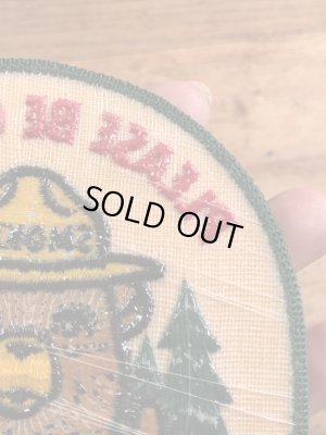 アドバタイジングキャラクターのスモーキーベアの70年代〜ビンテージ刺繡ワッペン