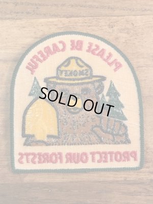 企業キャラクターのスモーキーザベアの70’s〜ヴィンテージ刺繡パッチ