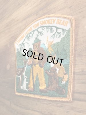 企業キャラクターのスモーキーベアの70年代〜ビンテージ刺繡ワッペン