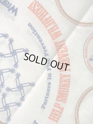 スモーキーベアとカウボーイの80’sヴィンテージバンダナ