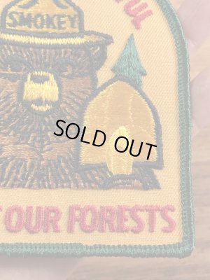 企業キャラクターのスモーキーザベアの70’s〜ヴィンテージ刺繡パッチ