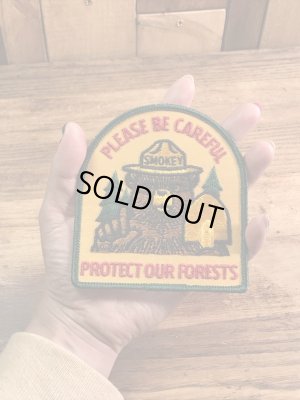 企業キャラクターのスモーキーザベアの70’s〜ヴィンテージ刺繡パッチ