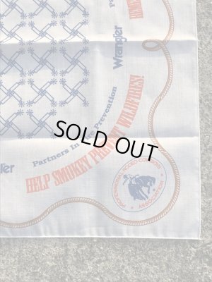 スモーキーベアとカウボーイの80’sヴィンテージバンダナ