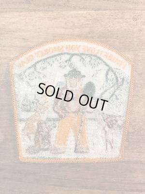 アドバタイジングキャラクターのスモーキーザベアの70’s〜ヴィンテージ刺繡パッチ