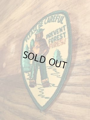 企業キャラクターのスモーキーベアの70年代〜ビンテージ刺繡ワッペン