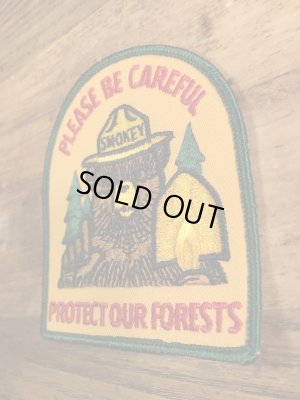 アドバタイジングキャラクターのスモーキーベアの70年代〜ビンテージ刺繡ワッペン