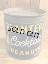 Planters Mr Peanut “Cocktail Peanuts” Tin Can　ミスターピーナッツ　ビンテージ　缶　アドバタイジングキャラクター　70年代