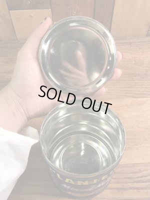 企業キャラクターのミスターピーナッツの70年代ビンテージブリキ缶