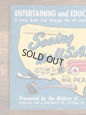 企業キャラクターのミスターピーナッツの50年代ビンテージペイントブック