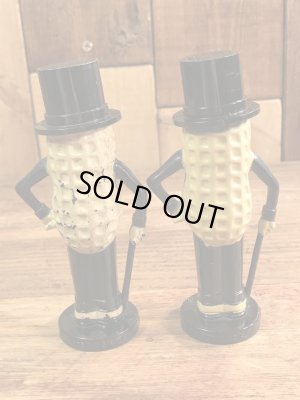 企業キャラクターのミスターピーナッツの50〜60年代ビンテージソルト&ペッパー