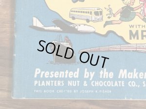 アドバタイジングキャラクターのミスターピーナッツの50’sヴィンテージ塗り絵