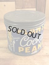 Planters Mr Peanut “Cocktail Peanuts” Tin Can　ミスターピーナッツ　ビンテージ　缶　アドバタイジングキャラクター　50年代