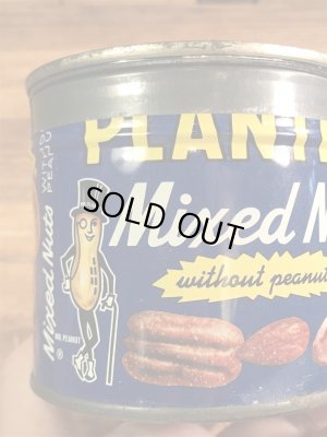 企業キャラクターのミスターピーナッツの70年代ビンテージブリキ缶