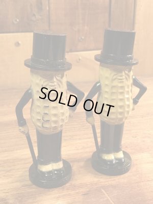 企業キャラクターのミスターピーナッツの50〜60年代ビンテージソルト&ペッパー