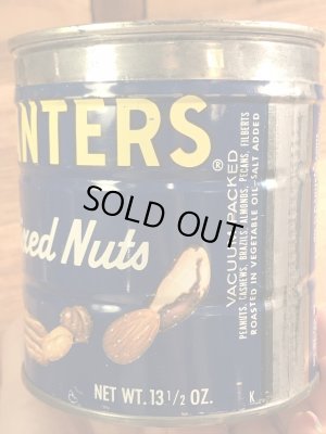 企業キャラクターのミスターピーナッツの70年代ビンテージブリキ缶