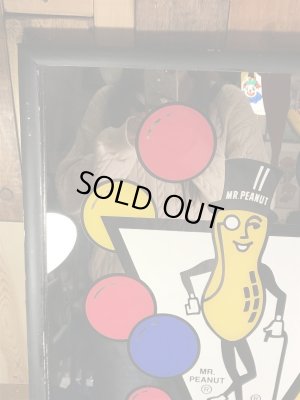 アドバタイジングキャラクターのミスターピーナッツの80’sヴィンテージパブミラー