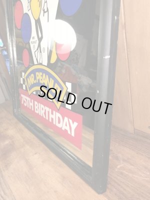 アドバタイジングキャラクターのミスターピーナッツの80’sヴィンテージパブミラー