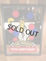 Planters Mr Peanut 75th Birthday Pub Mirror　ミスターピーナッツ　ビンテージ　パブミラー　アドバタイジングキャラクター　80年代