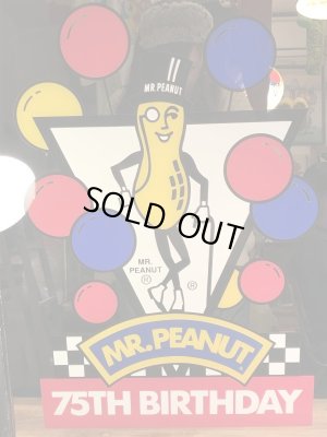 アドバタイジングキャラクターのミスターピーナッツの80’sヴィンテージパブミラー