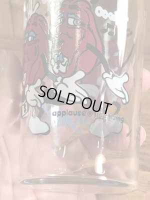 アドバタイジングキャラクターのカリフォルニアレーズンズの80’sヴィンテージグラスタンブラー