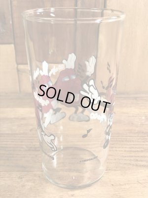 アドバタイジングキャラクターのカリフォルニアレーズンズの80’sヴィンテージグラスタンブラー