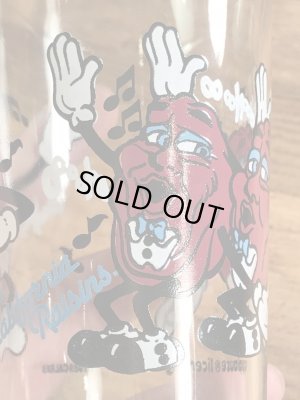 企業キャラクターのカリフォルニアレーズンの80年代ビンテージグラスコップ