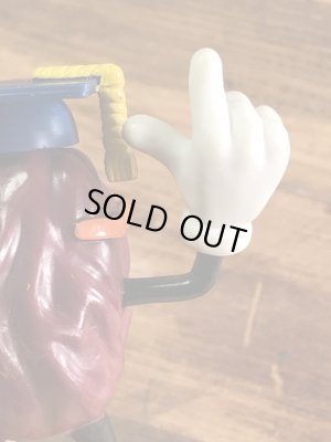 企業キャラクターのカリフォルニアレーズンの80年代ビンテージ台付きPVCフィギュア