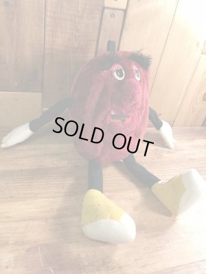 企業キャラクターのカリフォルニアレーズンの80年代ビンテージ縫いぐるみ