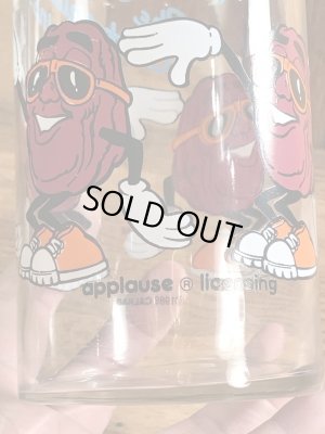 企業キャラクターのカリフォルニアレーズンの80年代ビンテージグラスコップ