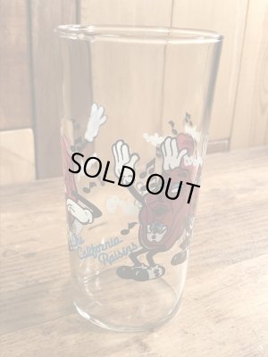 企業キャラクターのカリフォルニアレーズンの80年代ビンテージグラスコップ