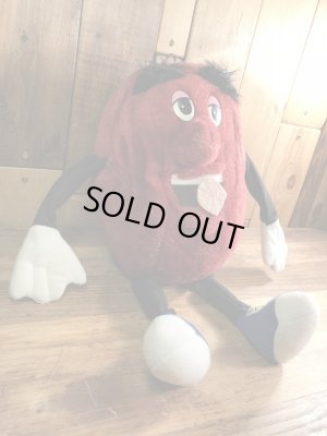 企業キャラクターのカリフォルニアレーズンの80年代ビンテージ縫いぐるみ