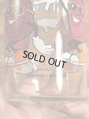 企業キャラクターのカリフォルニアレーズンの80年代ビンテージグラスコップ