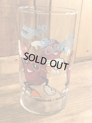 企業キャラクターのカリフォルニアレーズンの80年代ビンテージグラスコップ