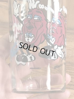 アドバタイジングキャラクターのカリフォルニアレーズンズの80’sヴィンテージグラスタンブラー