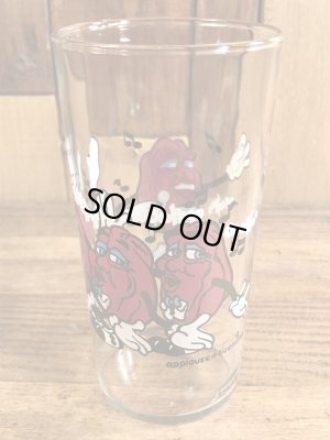 アドバタイジングキャラクターのカリフォルニアレーズンズの80’sヴィンテージグラスタンブラー