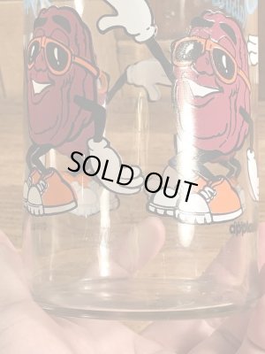 企業キャラクターのカリフォルニアレーズンの80年代ビンテージグラスコップ