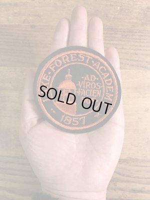 アメリカのイリノイ州レイクフォレストのボーディングスクールの〜70年代ビンテージ刺繡ワッペン