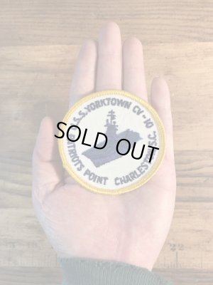 アメリカ海軍の航空母艦ヨークタウンの70年代〜ビンテージ刺繡ワッペン