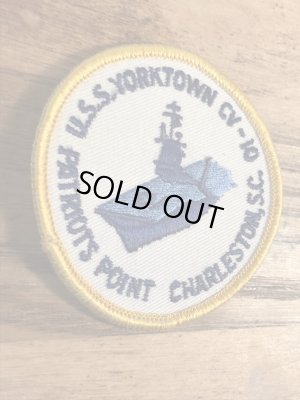アメリカ海軍の航空母艦ヨークタウンの70年代〜ビンテージ刺繡ワッペン