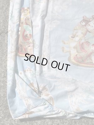 イーティーの柄の80’sヴィンテージボックスシーツ