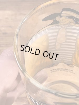 マクドナルドのハンバーグラーの70年代ビンテージガラスコップ