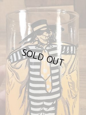 マクドナルドのハンバーグラーの70年代ビンテージガラスコップ