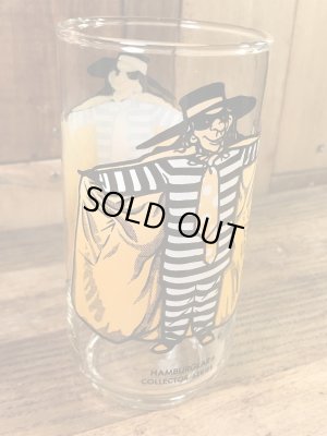 マクドナルドのハンバーグラーの70年代ビンテージガラスコップ