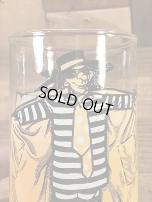 マクドナルドのハンバーグラーの70年代ビンテージガラスコップ