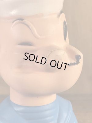 ポパイの青色の60年代ビンテージシャンプーボトル